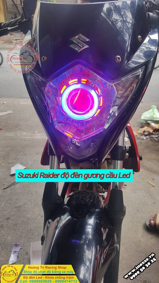 Độ đèn Bi Cầu Led Raider 